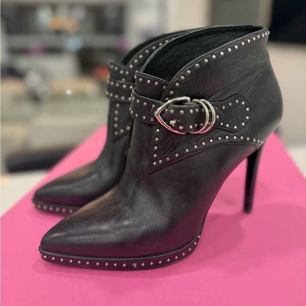 Studded Black Ankle Boots